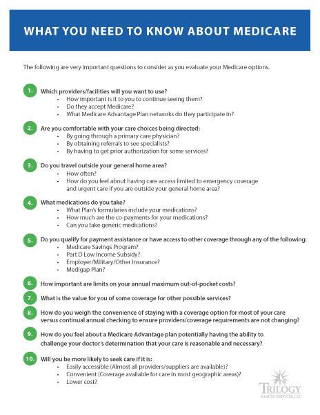 Your Medicare Questions Answered Trilogy Health Services LLC